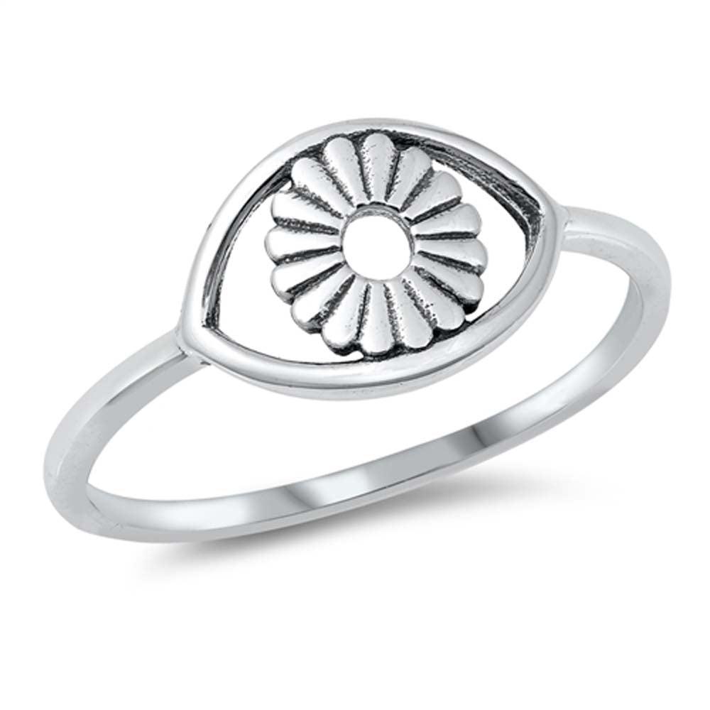 Sterling Silver Oxidized Eye Ring