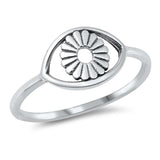 Sterling Silver Oxidized Eye Ring