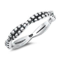 Sterling Silver Oxidized Braid Ring