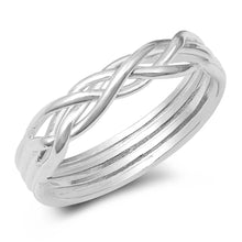 Load image into Gallery viewer, Sterling Silver Polished 4mm Twisted Ring