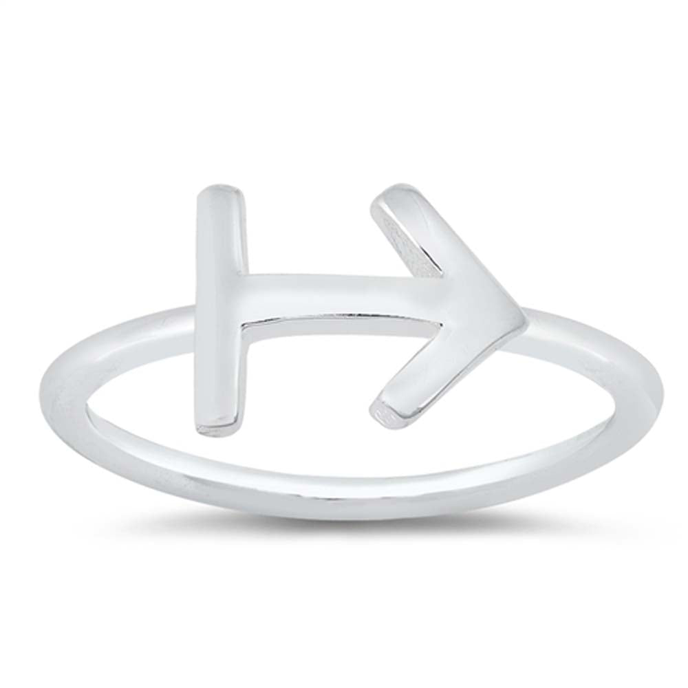 Sterling Silver Polished Zodiac Sagittarius Ring