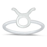 Sterling Silver Polished Zodiac Taurus Ring