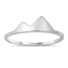 Sterling Silver High Polish Mountains Ring