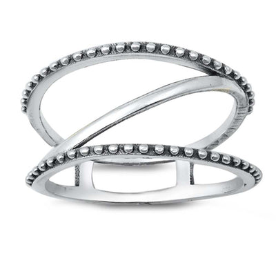 Sterling Silver Oxidized Cage Ring