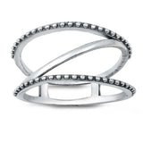 Sterling Silver Oxidized Cage Ring