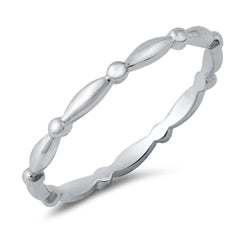 Sterling Silver High Polish Plain Ring