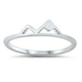 Sterling Silver High Polish Moutains Ring