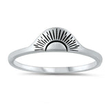 Sterling Silver Oxidized Sunrise Ring