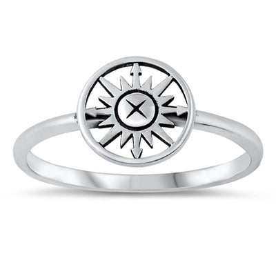 Sterling Silver Oxidized Sun Ring