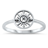 Sterling Silver Oxidized Sun Ring