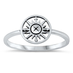 Sterling Silver Oxidized Sun Ring