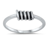 Sterling Silver Oxidized Wrapped Wire Ring