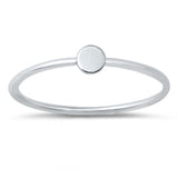 Sterling Silver High Polish 3.5mm Circle Ring