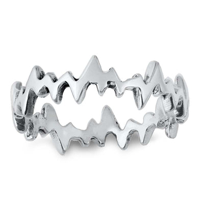 Sterling Silver High Polish Plain Ring