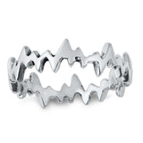 Sterling Silver High Polish Plain Ring