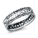 Sterling Silver Oxidized All Seeing Eyes Ring