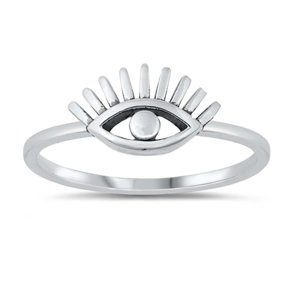 Sterling Silver Oxidized Eye Ring