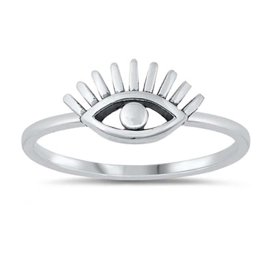 Sterling Silver Oxidized Eye Ring