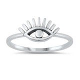 Sterling Silver Oxidized Eye Ring