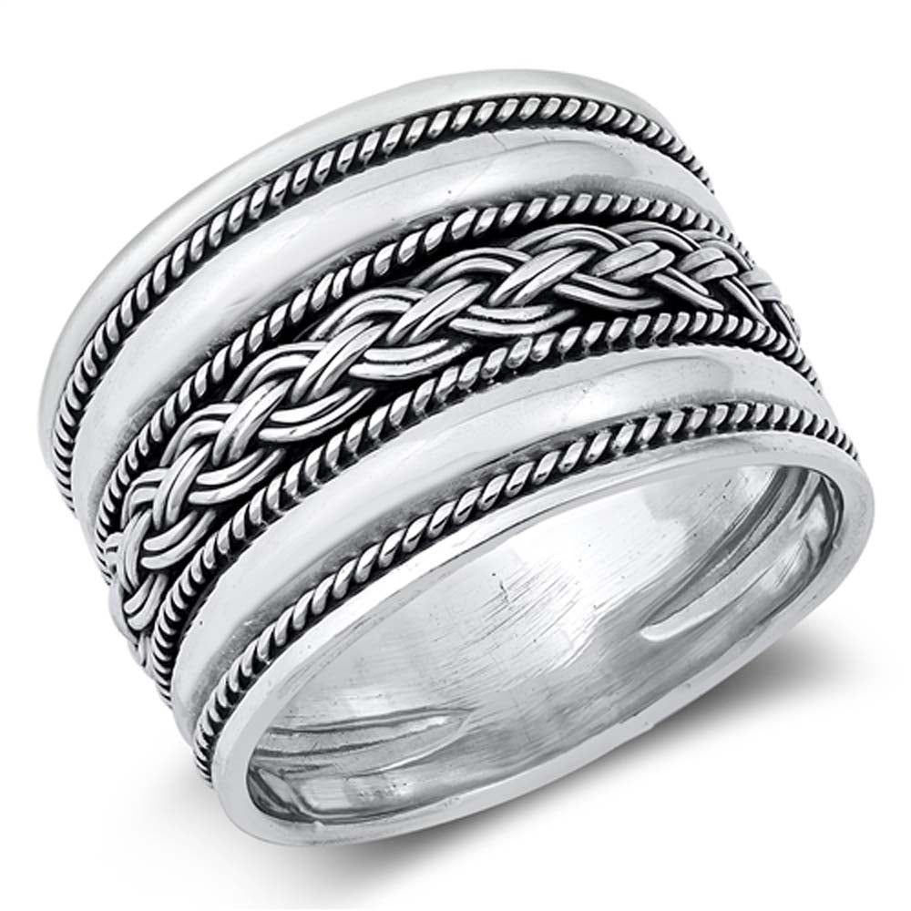 Sterling Silver Oxidized Plain Ring