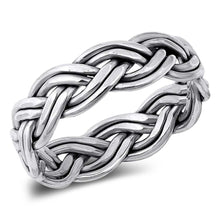 Load image into Gallery viewer, Sterling Silver Polished Braid Ring