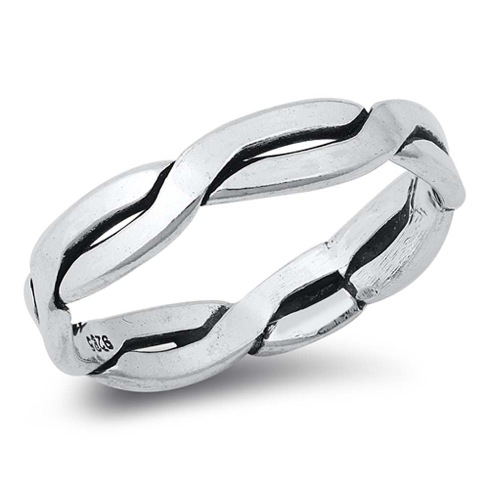 Sterling Silver Oxidized Plain Ring
