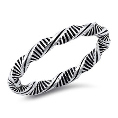 Sterling Silver Oxidized Plain Ring