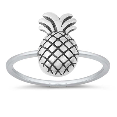 Sterling Silver Oxidize Pineapple Ring