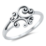 Sterling Silver Oxidized Abstract Ring