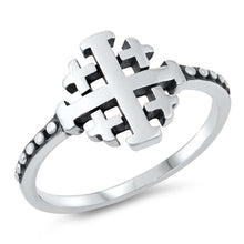 Load image into Gallery viewer, Sterling Silver Oxidized Crosses Ring