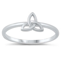 Load image into Gallery viewer, Sterling Silver Rhodium Plated Celtic Triquetra Ring