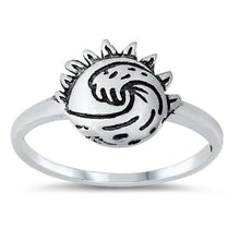 Load image into Gallery viewer, Sterling Silver Sun And Waves Ring