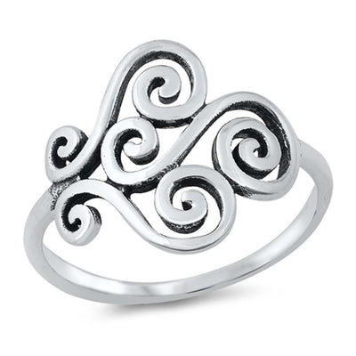 Sterling Silver Oxidized Plain Ring