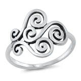 Sterling Silver Oxidized Plain Ring