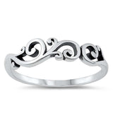 Sterling Silver Oxidized Plain Ring