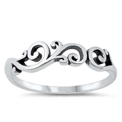 Sterling Silver Oxidized Plain Ring