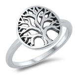 Sterling Silver Oxidized Tree Of Life Ring