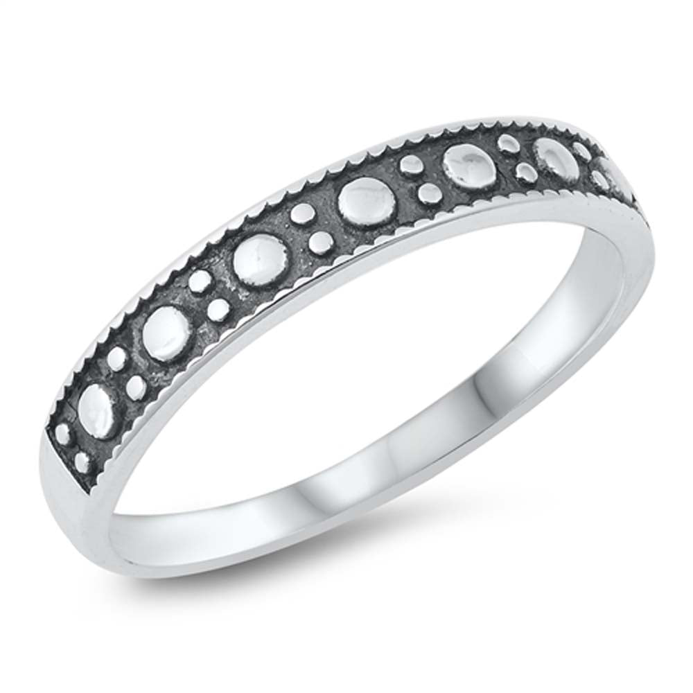 Sterling Silver Oxidized Plain Ring
