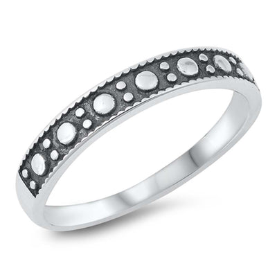 Sterling Silver Oxidized Plain Ring