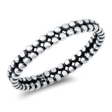 Sterling Silver Oxidized Beads Ring