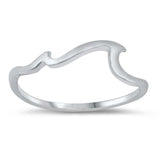 Sterling Silver Oxidized Wave Ring