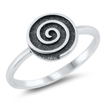 Load image into Gallery viewer, Sterling Silver Oxidized Spiral Ring