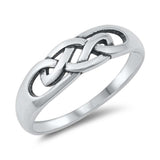 Sterling Silver Oxidize Celtic Ring