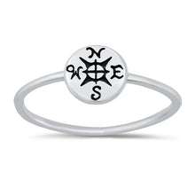 Load image into Gallery viewer, Sterling Silver Oxidized Compass Ring