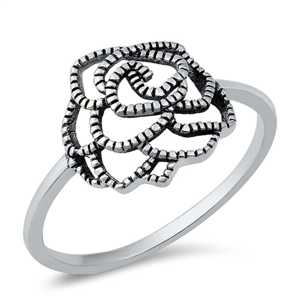 Sterling Silver Flower Ring