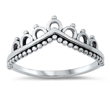 Load image into Gallery viewer, Sterling Silver V Shaped Ring