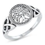 Sterling Silver Oxidized Tree Of Life Signet Ring