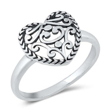 Load image into Gallery viewer, Sterling Silver 12MM Heart Ring