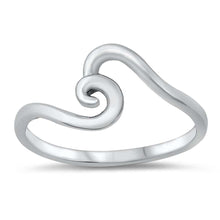 Load image into Gallery viewer, Sterling Silver Oxidized Swirl Wave Ring