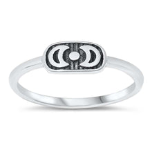Load image into Gallery viewer, Sterling Silver Oxidized Two Moons Ring